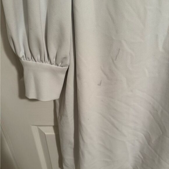 Calvin Klein - white puff sleeve classic dress size 16 - Picture 3 of 5